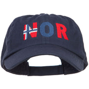 Norway NOR Flag Embroidered Low Profile Cap