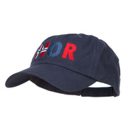 Norway NOR Flag Embroidered Low Profile Cap