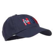 Norway NOR Flag Embroidered Low Profile Cap