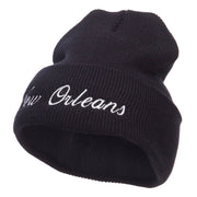 City of New Orleans Embroidered Long Beanie