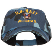 US Navy Veteran Military Embroidered Enzyme Camo Cap