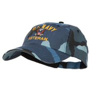 US Navy Veteran Military Embroidered Enzyme Camo Cap