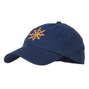 Captain Wheel Logo Embroidered Pet Spun Cap