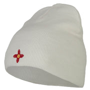 New Mexico Flag Logo Embroidered Knitted Short Beanie