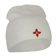 New Mexico Flag Logo Embroidered Knitted Short Beanie