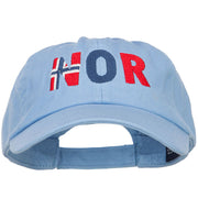 Norway NOR Flag Embroidered Low Profile Cap