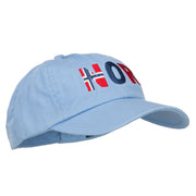 Norway NOR Flag Embroidered Low Profile Cap