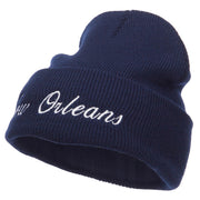 City of New Orleans Embroidered Long Beanie