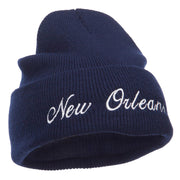 City of New Orleans Embroidered Long Beanie