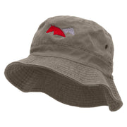 Dual Horse Embroidered Bucket Hat