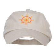 Captain Wheel Logo Embroidered Pet Spun Cap