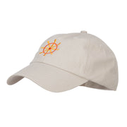 Captain Wheel Logo Embroidered Pet Spun Cap