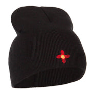 New Mexico Flag Logo Embroidered Knitted Short Beanie