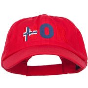 Norway NOR Flag Embroidered Low Profile Cap