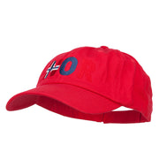 Norway NOR Flag Embroidered Low Profile Cap