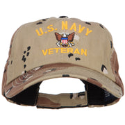 US Navy Veteran Military Embroidered Enzyme Camo Cap