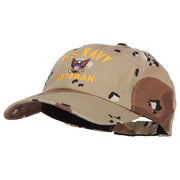 US Navy Veteran Military Embroidered Enzyme Camo Cap