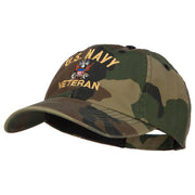 US Navy Veteran Military Embroidered Enzyme Camo Cap