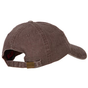 New Mexico with Map Outline Embroidered Washed Cotton Twill Cap