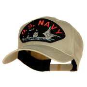 US Navy Ship Fan Shape Patched Cotton Twill Cap