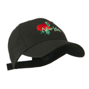 USA State Flower New York Rose Embroidery Cap