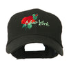 USA State Flower New York Rose Embroidery Cap