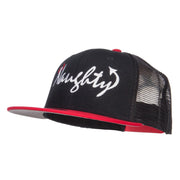 Naughty Devil Embroidered Mesh Snapback