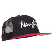 Naughty Devil Embroidered Mesh Snapback