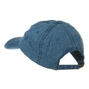 NY with Apple Image Embroidered Washed Cap