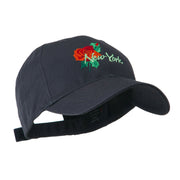 USA State Flower New York Rose Embroidery Cap