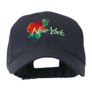 USA State Flower New York Rose Embroidery Cap