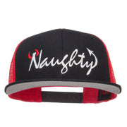 Naughty Devil Embroidered Mesh Snapback