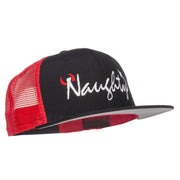 Naughty Devil Embroidered Mesh Snapback