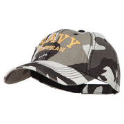 Navy Veteran Letters Embroidered Camo Cap