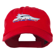 Nautical Yacht Embroidered Pet Spun Washed Cap