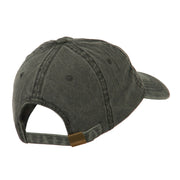 NY with Apple Image Embroidered Washed Cap