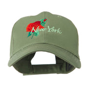 USA State Flower New York Rose Embroidery Cap