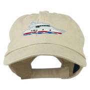 Nautical Yacht Embroidered Pet Spun Washed Cap