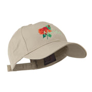 USA State Flower New York Rose Embroidery Cap