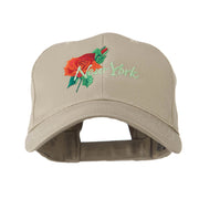 USA State Flower New York Rose Embroidery Cap