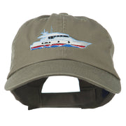 Nautical Yacht Embroidered Pet Spun Washed Cap