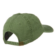 NY with Apple Image Embroidered Washed Cap