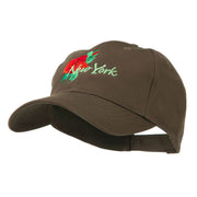 USA State Flower New York Rose Embroidery Cap