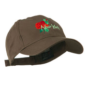 USA State Flower New York Rose Embroidery Cap