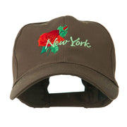 USA State Flower New York Rose Embroidery Cap