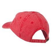 NY with Apple Image Embroidered Washed Cap