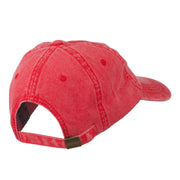 NY with Apple Image Embroidered Washed Cap