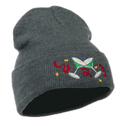 Glasses New Years Embroidered Beanie