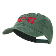 NY with Apple Image Embroidered Washed Cap