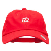 Cancer Zodiac Sign Embroidered Unstructured Cap